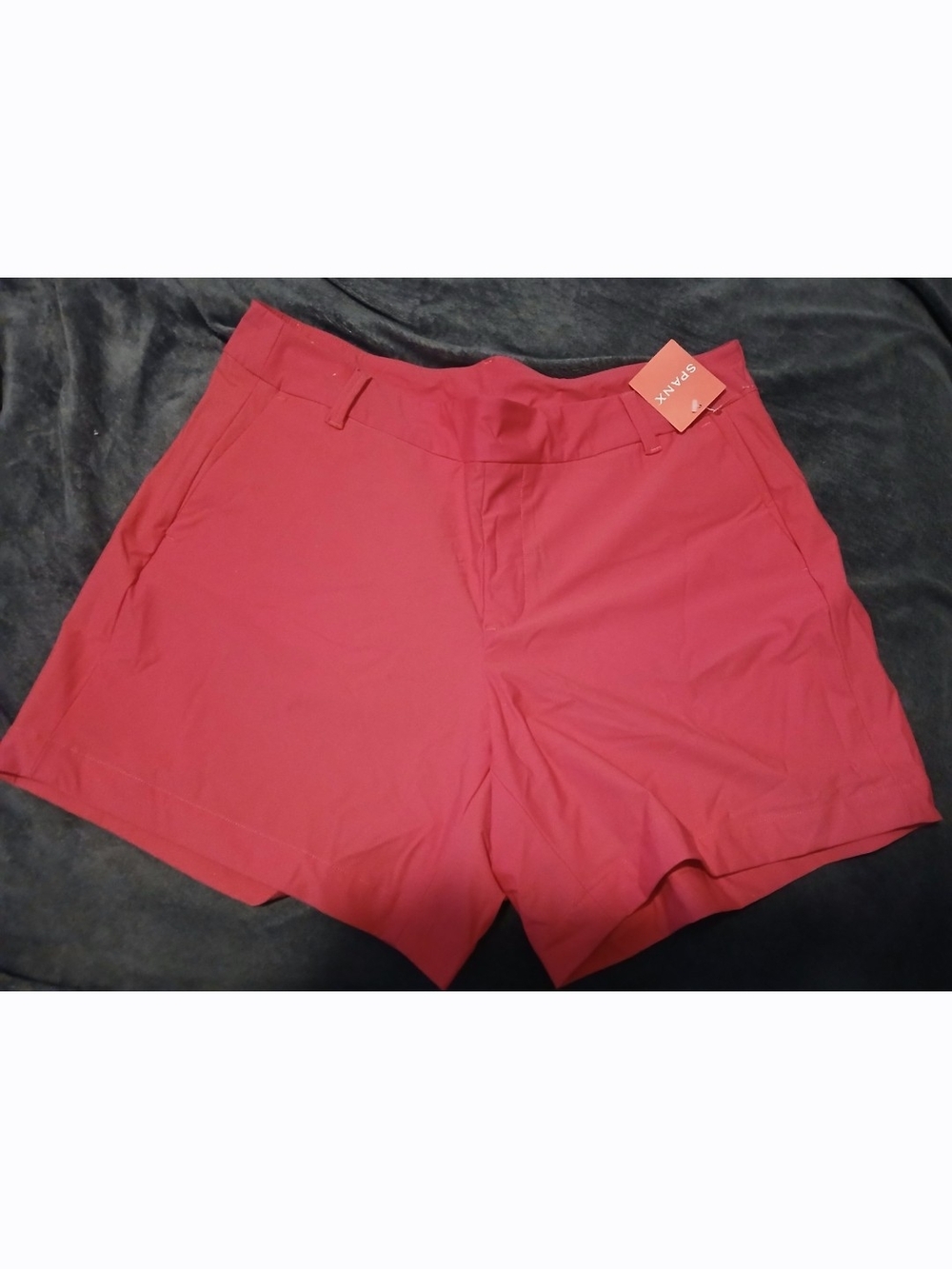 SPANX Women's High-Rise Coral-Red Performance Shorts